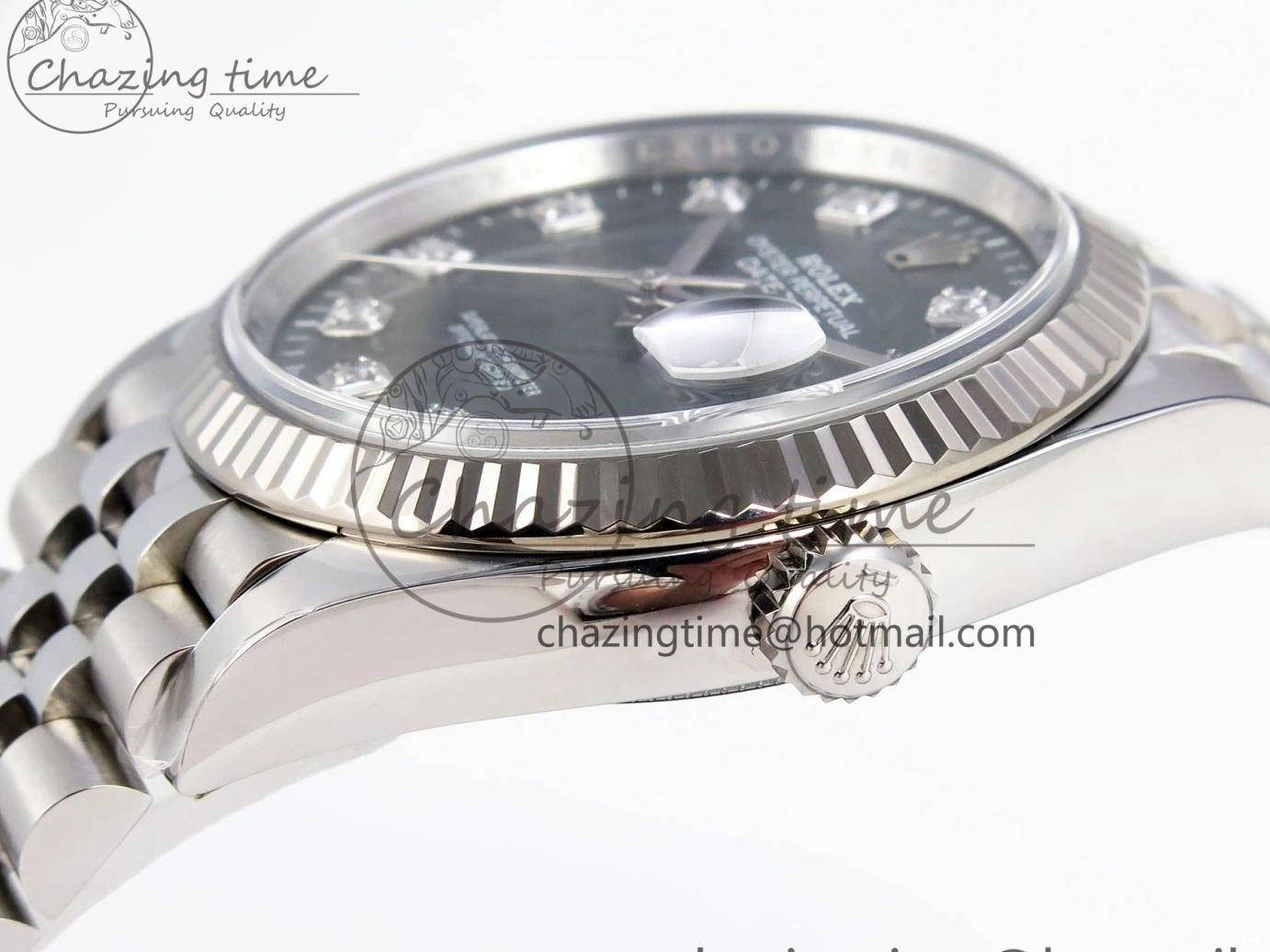 MiroTime 0224 RelaxedFit DateJust 36 126234 Clean 1:1 Best Edition 904L Steel Green Leaf Diamonds Dial on Jubilee Bracelet VR 1975